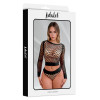 Yara Long Sleeve Fishnet Set Black One size