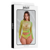 Yara Long Sleeve Fishnet Set Yellow Fluor One Size