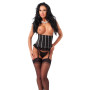 Set Corset, G-String and Stockings Black