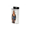 Basque, G-String and Stockings Blue and Black