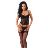 Corset, Thong and Stocking Black