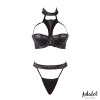 Addis Bra Set with Choker and High-Waisted Thong