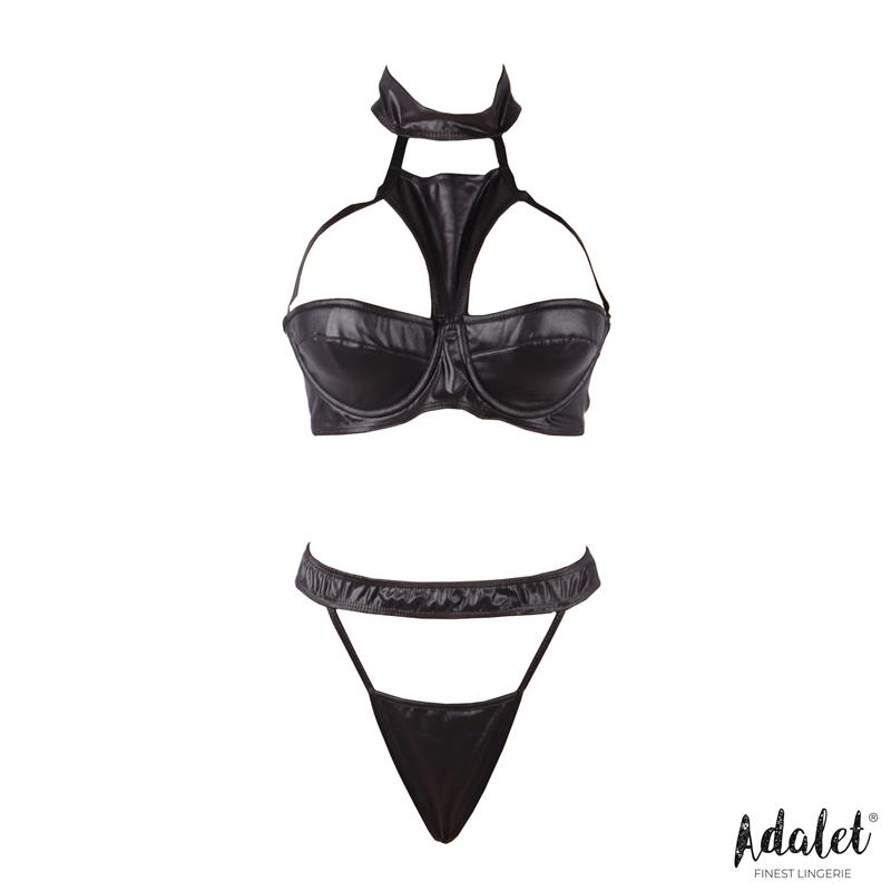 Addis Bra Set with Choker and High-Waisted Thong