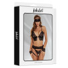 Ella Lace Bra, Thong, Mask, and Cuffs Set