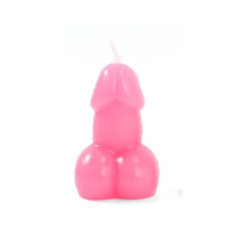 Penis-shaped candle  Fuscia