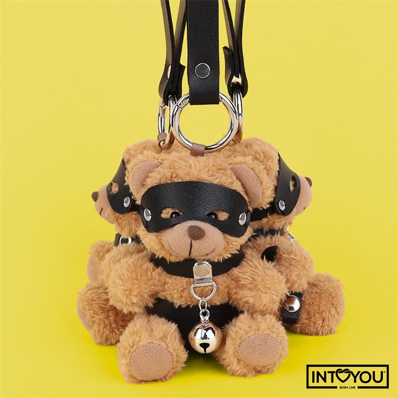 Bearly Keychain BDSM Teddy Bear with Chest Harness