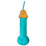 Penis-shaped cup Blue 500 ml