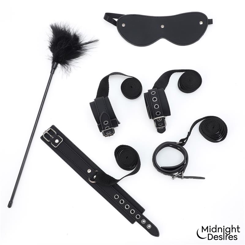 Bondage Set with Blindfold, Feather Tickle and Cuffs