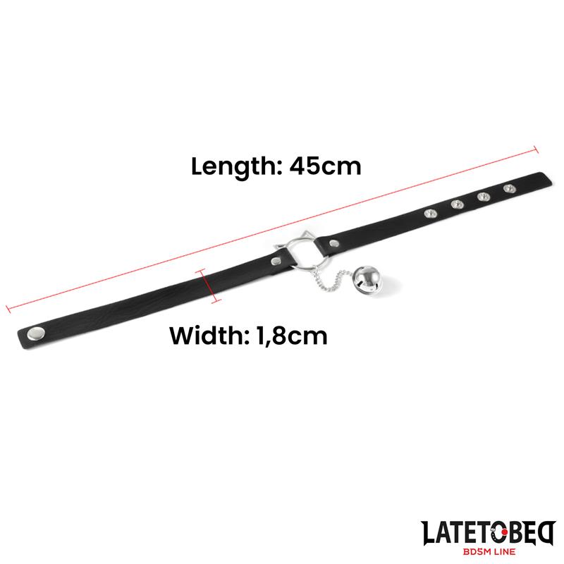 choker with cat ear hoop and bell