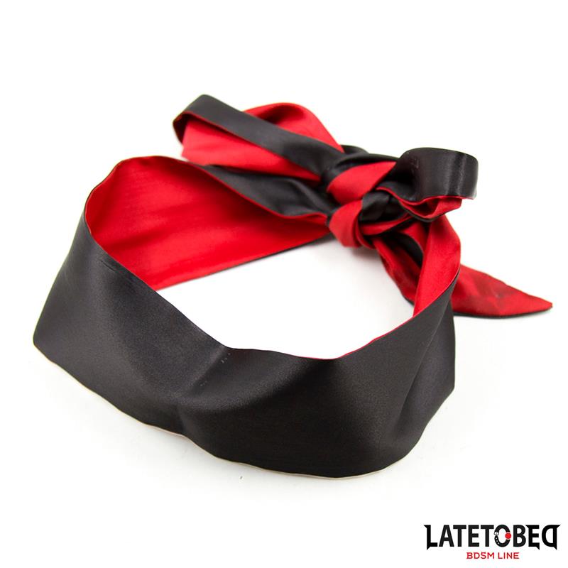 Satin  Blindfold Red and Black