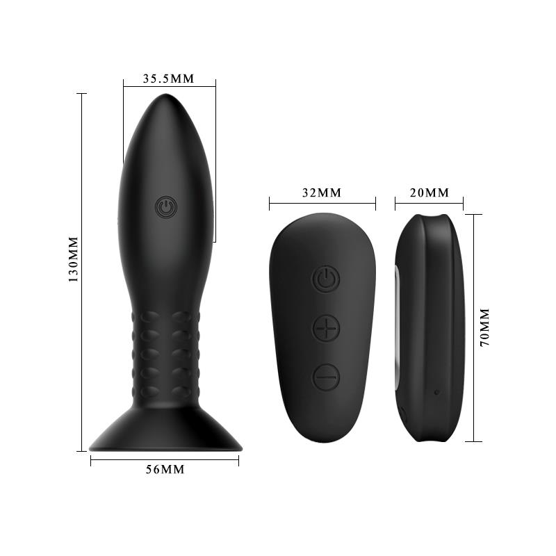 Butt Plug with Vibration and Rotation