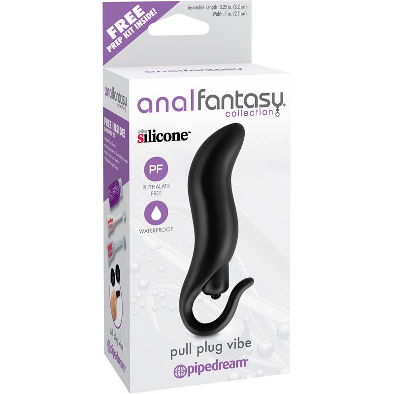 Anal Stimulator Pull Plug Vibe Black