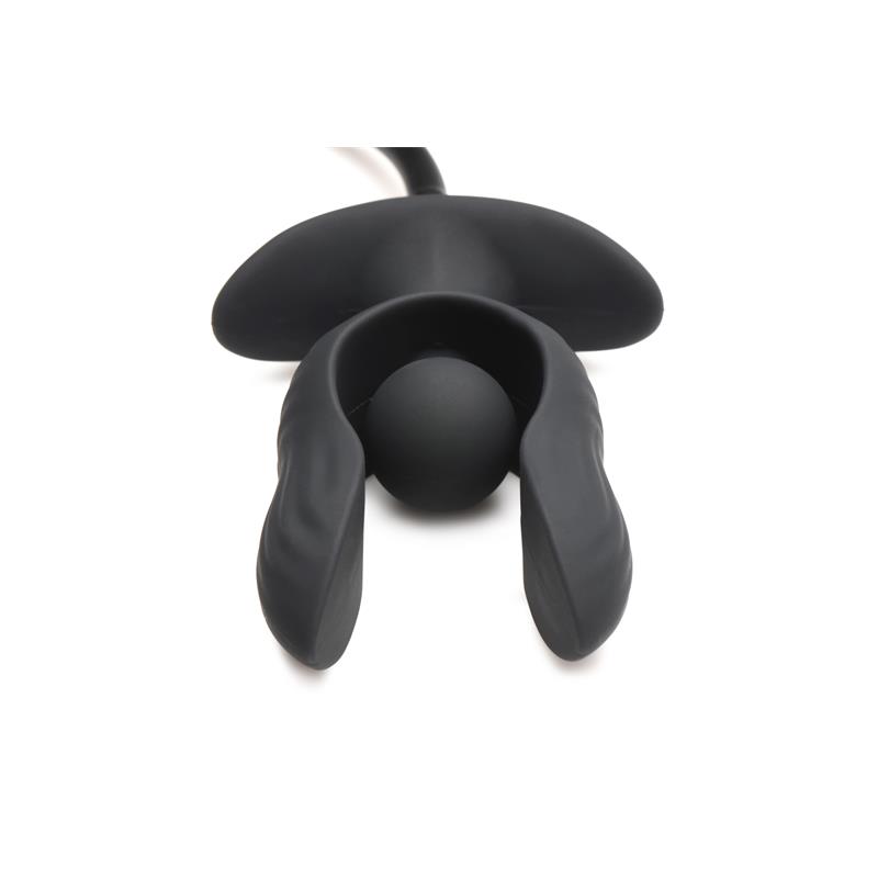 Dark Pearl Inflatable Vibrating Butt Plug with Remote