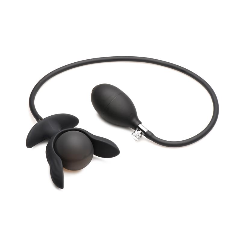 Dark Pearl Inflatable Vibrating Butt Plug with Remote