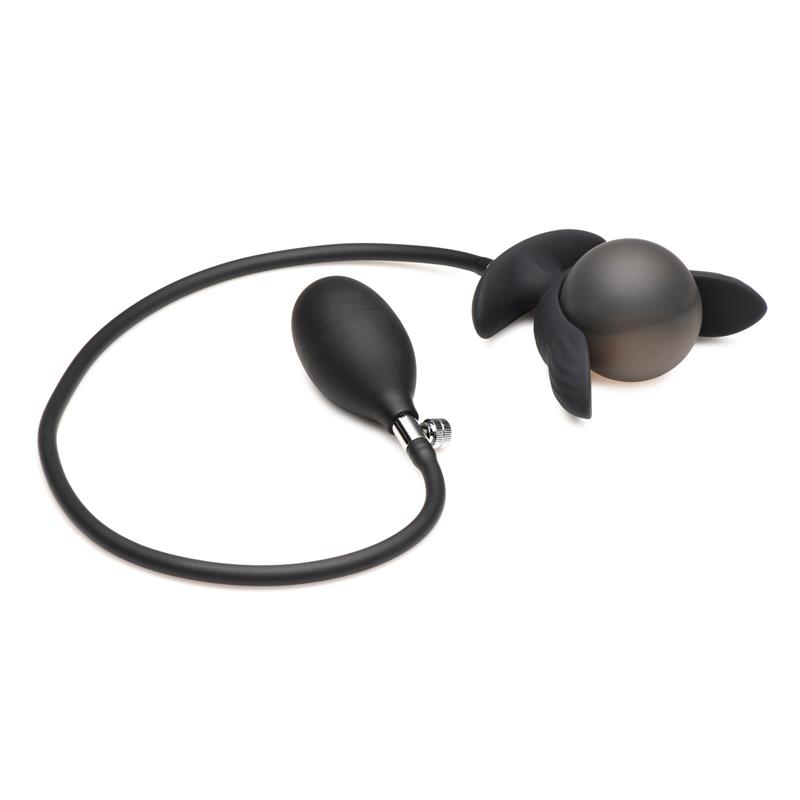 Dark Pearl Inflatable Vibrating Butt Plug with Remote