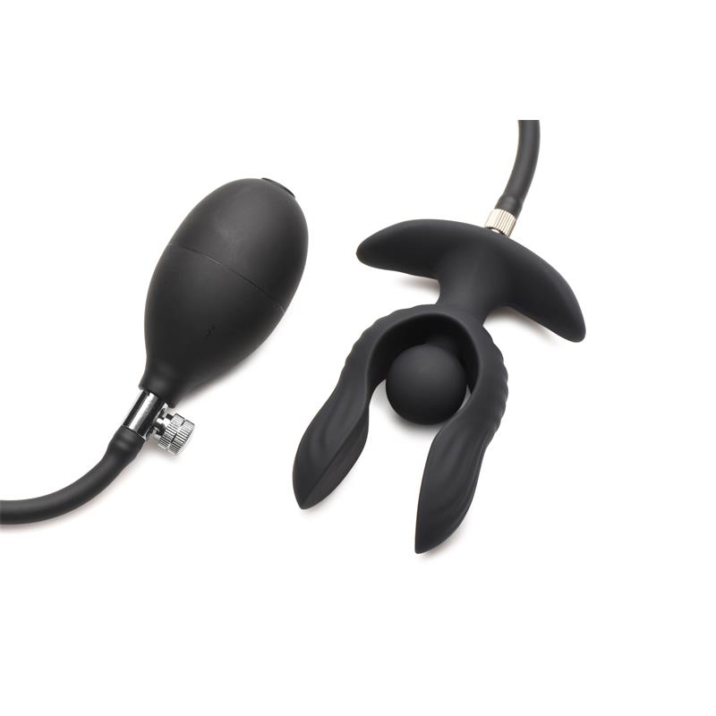 Dark Pearl Inflatable Vibrating Butt Plug with Remote