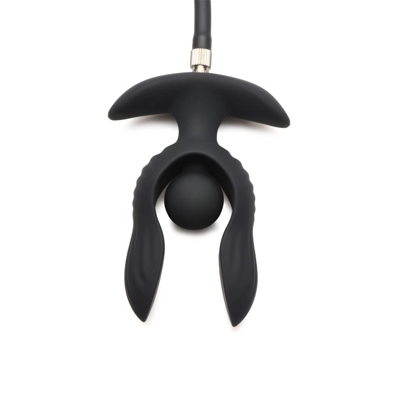 Dark Pearl Inflatable Vibrating Butt Plug with Remote