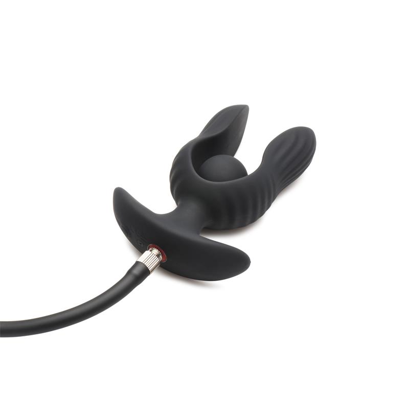 Dark Pearl Inflatable Vibrating Butt Plug with Remote