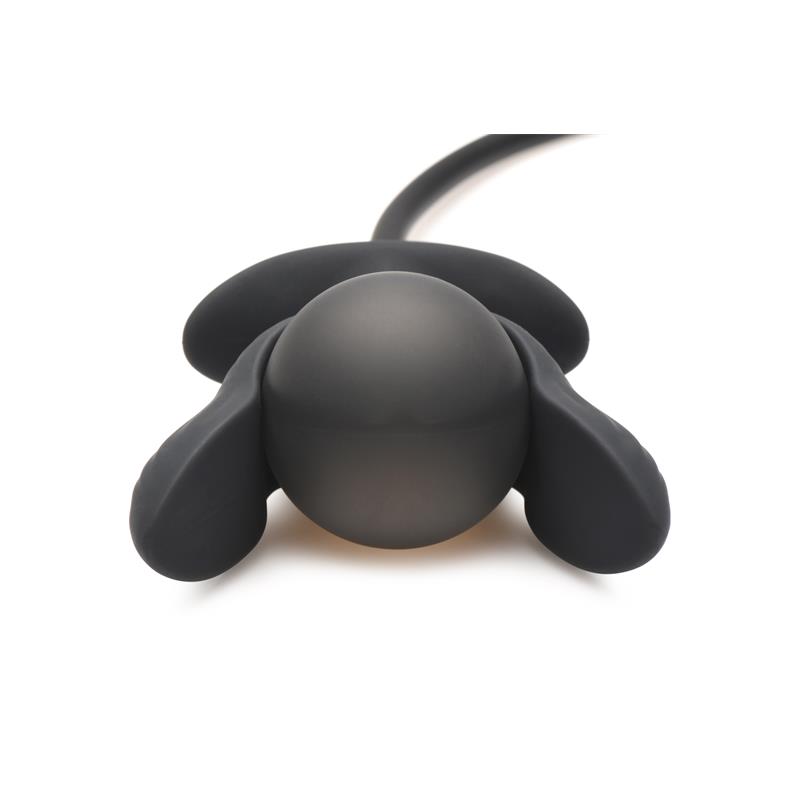 Dark Pearl Inflatable Vibrating Butt Plug with Remote