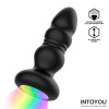 Krax Butt Plug with Vibration, Thrusting, Led Light and Remote