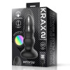 Krax Butt Plug with Vibration, Thrusting, Led Light and Remote
