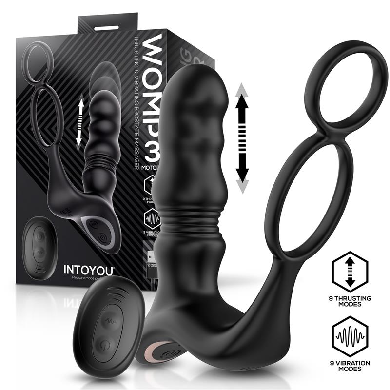 Womp Prostate Massager with Vibration, Thrusting and Remote