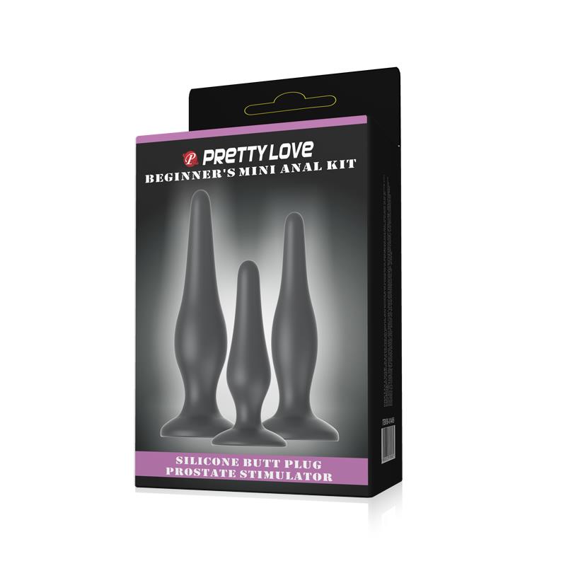 Pack 3 Butt Plug Mini Anal Kit