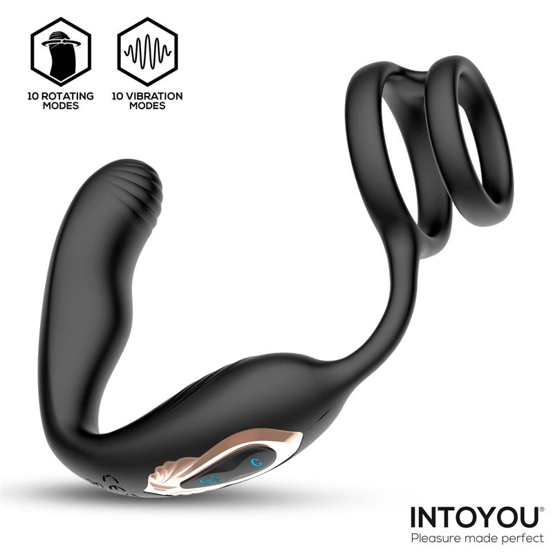 Bruce Prostate Massager 360? with Double Cockring with Vibration