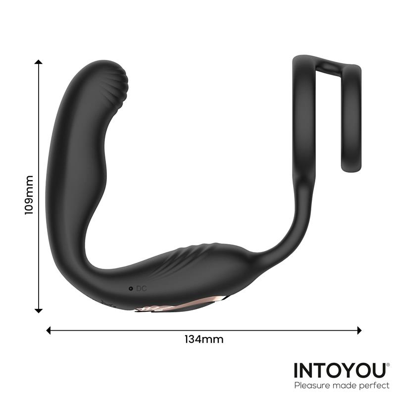 Bruce Prostate Massager 360? with Double Cockring with Vibration