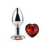 Butt Plug with Heart Jewel Coraz?n Red Scarlet Size M