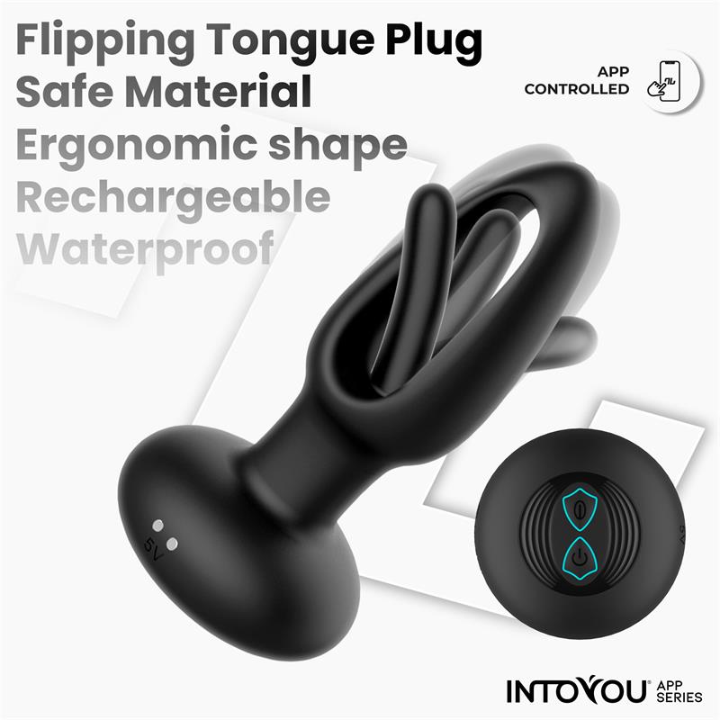 Zack Anal Plug with Flipping Tongue and Vibration with App