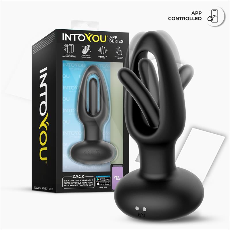 Zack Anal Plug with Flipping Tongue and Vibration with App