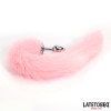 Anal Plug with Fox Tail Pink 40 cm