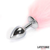 Anal Plug with Fox Tail Pink 40 cm