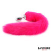 Anal plug with tail Hot Pink 40 cm