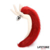 Anal plug with tail Dark Red 40 cm