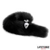 Anal plug with tail Black 40 cm