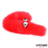 Anal plug with tail Red 40 cm