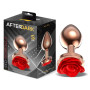 Rose Gold Anal Plug with Red Rose Base Size S