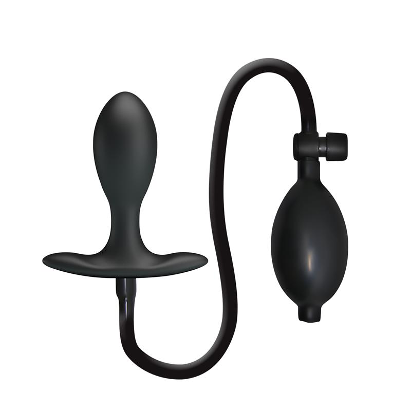 Inflatable Anal Plug with Internal Ball Weight