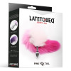 Butt Plug with Pink and White Tail Size S