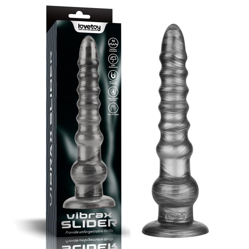 Vibrax Slider Anal Dildo with Vibration King Sized 12.5