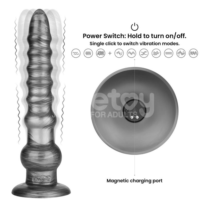 Vibrax Slider Anal Dildo with Vibration King Sized 12.5
