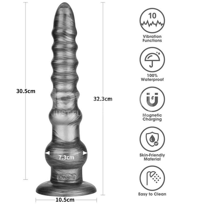 Vibrax Slider Anal Dildo with Vibration King Sized 12.5
