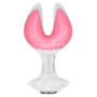 Gemoria Silicone Butt Plug dual crescent-shaped tip Glow Dark