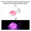 Gemoria Silicone Butt Plug dual crescent-shaped tip Glow Dark