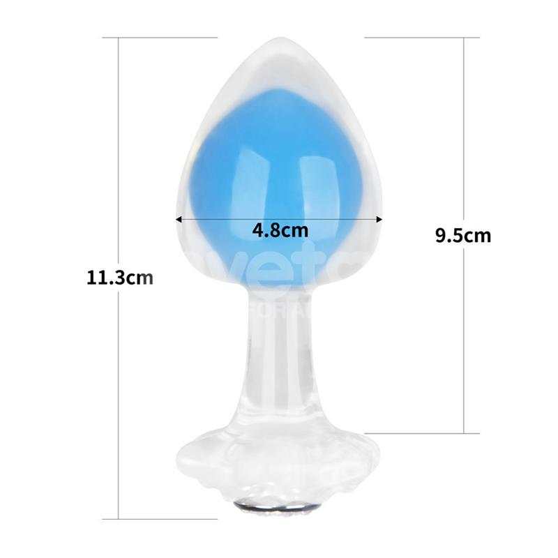 Gemoria Silicone Butt Plug Internal Steel Ball Glow in the Dark
