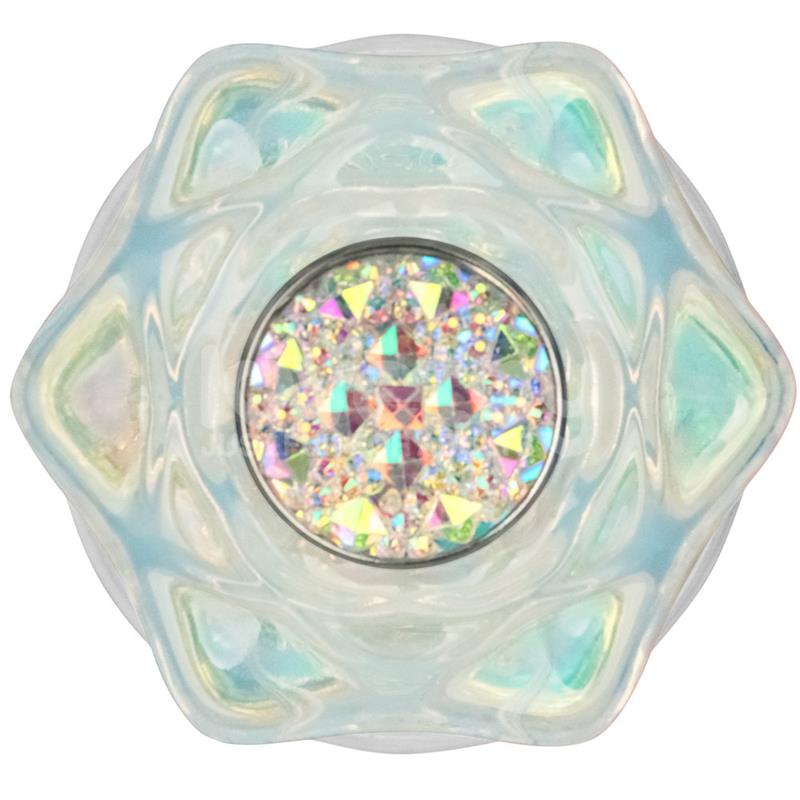 Gemoria Silicone Butt Plug with Crystal Sphere Multicolor