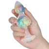 Gemoria Silicone Butt Plug with Crystal Sphere Multicolor