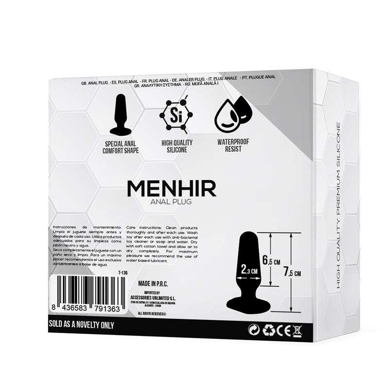 Menhir Anal Plug Silicone Black